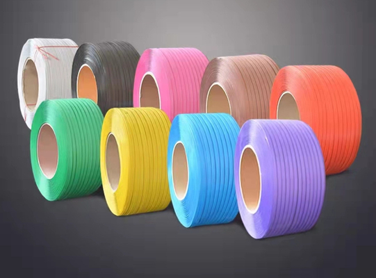 16 - la ceinture en plastique d'emballage d'ANIMAL FAMILIER de vert de bande de polyester de 19mm a gravé la surface en refief tissée