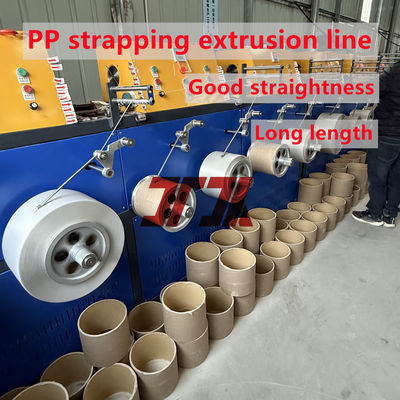 Machine de fabrication de sangle PP à vis unique personnalisée de 5 à 19 mm avec enrouleur à double station
