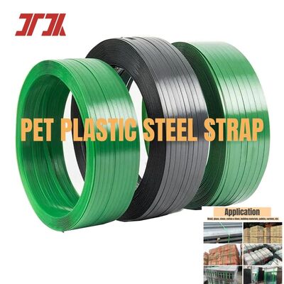 Sangle d'emballage en PET gaufré de haute qualité, 9-32 mm de largeur, résistante aux intempéries, pour machine d'emballage automatique