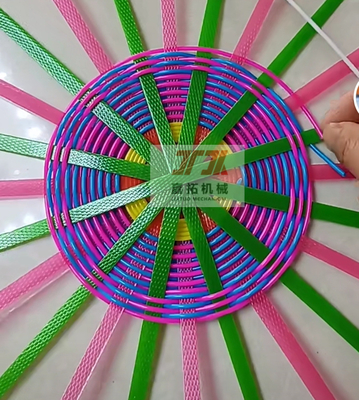 Machine à faire du rotin à deux couleurs à vis unique 55 mm personnalisée