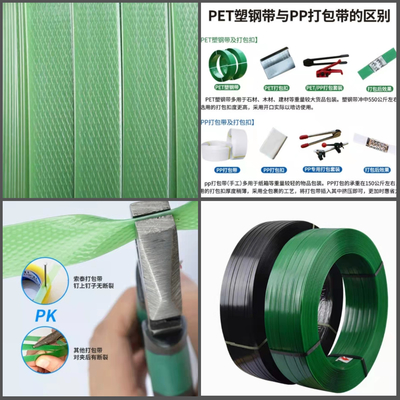 Palette faite sur commande de courroie d'emballage d'ANIMAL FAMILIER de polyester de couleur emballant Rolls de cerclage en acier en plastique
