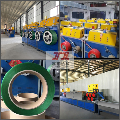 Machine de fabrication de sangles en plastique d'emballage automatique CE ISO ligne d'extrusion de sangles en PET avec PLC