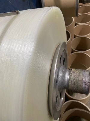 Machine de fabrication de sangles en PP durable réglable en tension avec extrudeuse à vis simple ou double