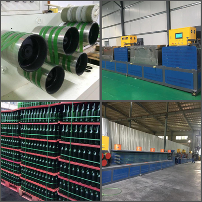 450 kg/h Machine de fabrication de rubans en plastique PET Bouteille de flocons Matériau avec largeur de sangle 9-32 mm