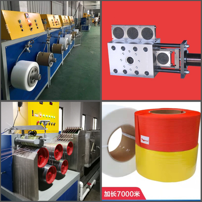 Ligne d'extrusion efficace en bande de polypropylène dotée d'un contrôle à écran tactile PLC 200-300 kg/h