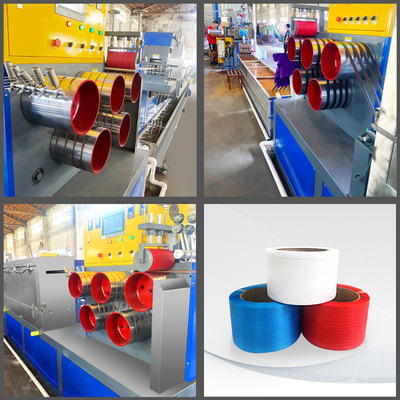 Ligne d'extrusion efficace en bande de polypropylène dotée d'un contrôle à écran tactile PLC 200-300 kg/h