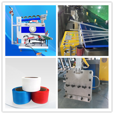 Machine automatique de fabrication de sangles en PP pour les sangles de 5 à 32 mm de largeur et de 0,5 à 1,5 mm d'épaisseur