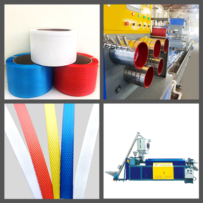 Ligne d'extrusion à bande de CE PP avec une capacité de 5,7 tonnes par jour pour la production à grande échelle