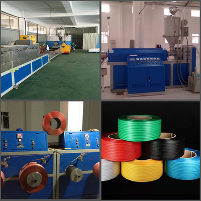 Extrudeuse à sangles en PP avec système de découpe à chaud, machine d' extrusion de sangles en PP