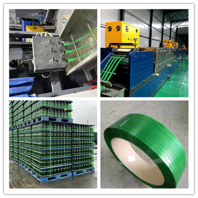 Machine automatique de fabrication de sangles en PET à remontage avec contrôle d'écran tactile par ordinateur PLC