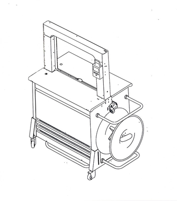 Machine à attacher des boîtes de technologie allemande Temps de refroidissement réglable 2 sec/Bale de bande Vitesse,Balerie de table en carton
