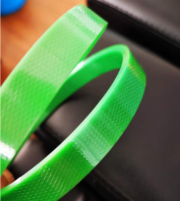Ceinture d'emballage en acier en plastique PET, ceinture avec: 9-32 mm, épaisseur de la sangle: 0,6-1,2 mm, ceinture de liaison en PET, ceinture d'emballage verte
