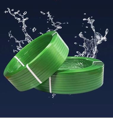 Ceinture d'emballage en plastique PET résistant au froid, ceinture d'emballage en PET super résistant à la traction, ceinture de liaison verte, modèle: PET-16080