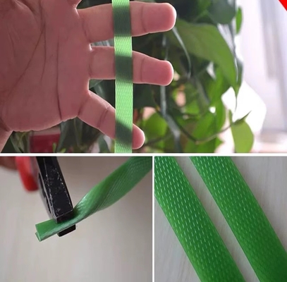 Ceinture d'emballage en plastique PET résistant au froid, ceinture d'emballage en PET super résistant à la traction, ceinture de liaison verte, modèle: PET-16080