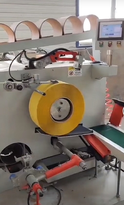 Machine à enrouler le ruban adhésif en PP, machine à enrouler automatique/servo automatique, contrôle à écran tactile par PLC