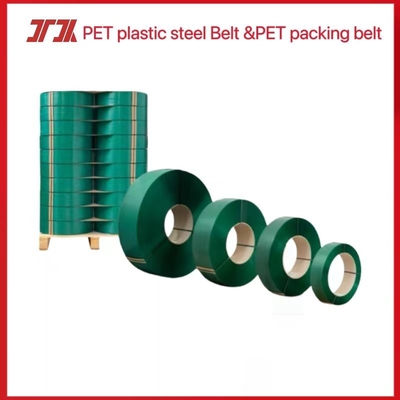 Ceinture en acier en plastique PET, résistance à la traction Ceinture d'emballage en PET, résistance aux UV, adhésion automatique, résistance à la traction élevée
