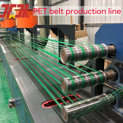 9-32 mm Largeur 280 kg/h Machine de fabrication de sangles en plastique pour animaux de compagnie avec système de contrôle en relief et PLC