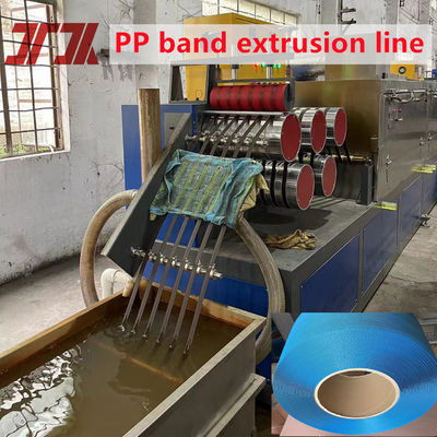 Ligne d'extrusion de sangle PP à tension réglable avec enrouleur à double station