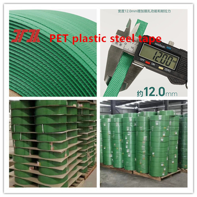 Ruban adhésif en plastique PET, ruban adhésif en acier plastique de 9 à 32 mm de large