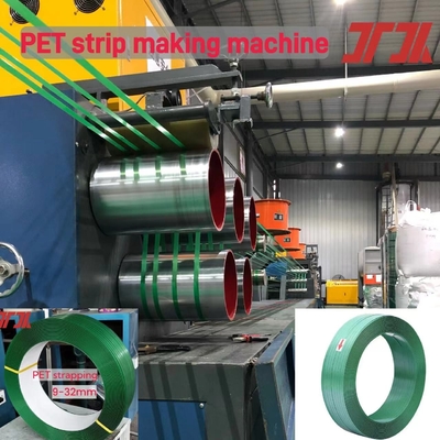 Machine de fabrication de ceintures en PET de couleur personnalisée avec enrouleur à double station