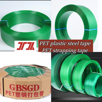 Ruloir de fixation en PET vert personnalisé bande de polyester haute tension avec 9-32mm personnalisé
