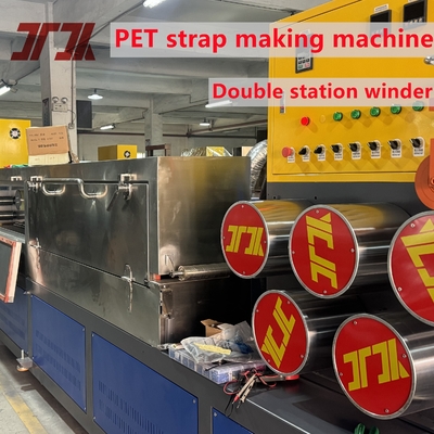 Double station Winder 100% recyclé machine de production de animaux de compagnie avec de bonnes sangles flexibles