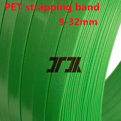 Ruloir de fixation en PET vert personnalisé bande de polyester haute tension avec 9-32mm personnalisé