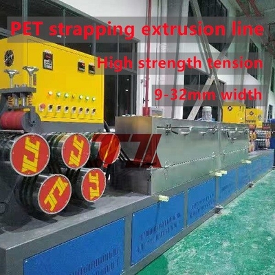 9-32 mm Polyester Pet Plastic Steel Belt Extrusion Line avec échangeur à double cylindre