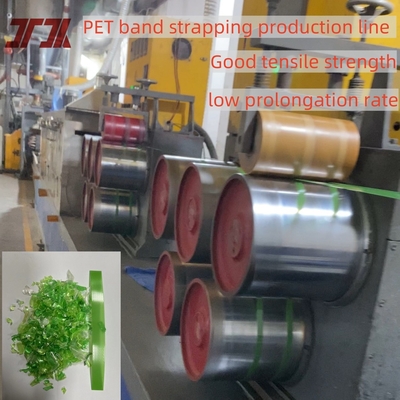 Machine de fabrication de courroies en PET à vis unique avec moule à double sortie et système de contrôle PLC automatique