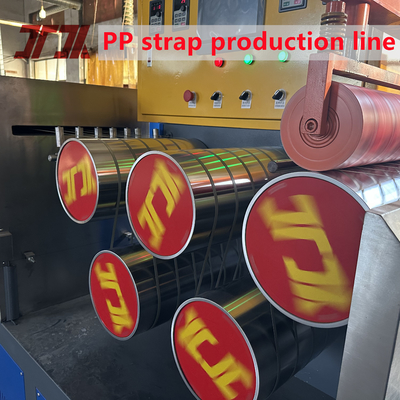Machine de fabrication de sangles en PP de 280 kg/h avec enroulement automatique et 4 filtres de circulation