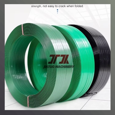Sangle d'emballage personnalisée de couleur verte en plastique PET avec une résistance à la traction élevée