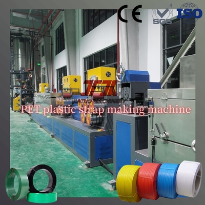 Machines en plastique pour cerclage PET à vis unique 9-25mm, ligne de production de cerclage en acier plastique PET, équipement de cerclage PET avec système de contrôle PLC