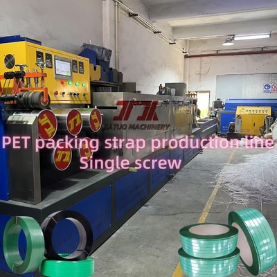 Machine à fabriquer des sangles en PET avec matériau de flocons de bouteilles 100% recyclées et contrôle PLC