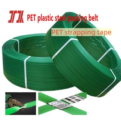 Ceinture d'emballage en PET de 9 à 25 mm, ruban adhésif en PET vert