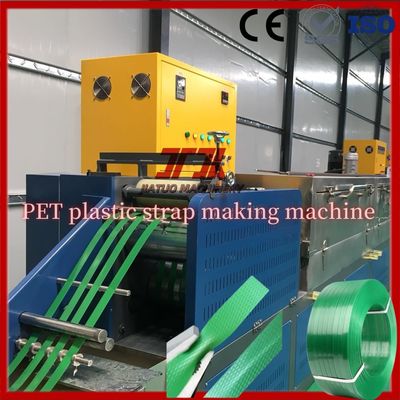 Machine de fabrication de feuillard PET de 9 à 25 mm, ligne de production de ceinture d'emballage en PET avec 100 % de paillettes de bouteilles PET