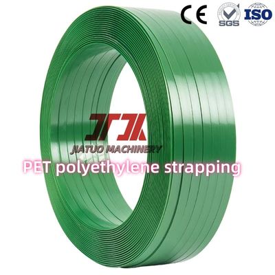 19 mm PET Plastique Strap d'acier Verte ceinture de fixation en PET Surface finition en relief