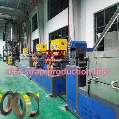 220-250 kg/h ligne d'extrusion de production de bandes de bandes en plastique pour animaux de compagnie avec enroulement automatique