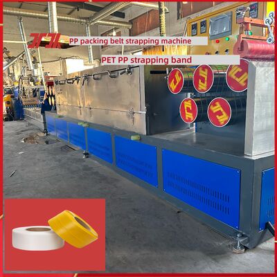 Machine de fabrication de sangles en PP durable réglable en tension avec extrudeuse à vis simple ou double