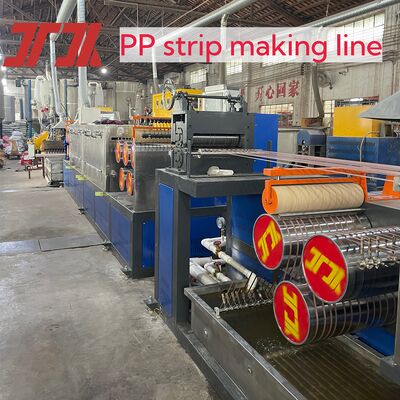 5-19 mm Plastique PP bande d'emballage ligne de production d'extrusion Faire ± 0,2 mm Tolérance de largeur