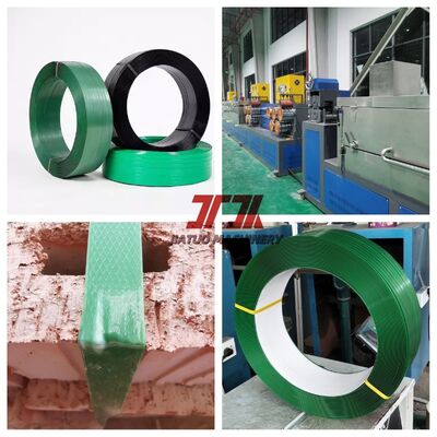 Ligne de production de cerclage PET 9-32mm avec canaux d'écoulement de précision de pompe de fusion 100CC