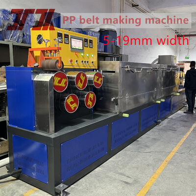 Machine de fabrication de sangles PP de 5 à 19 mm avec contrôle PLC et changeur d'écran non-stop