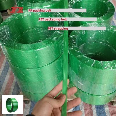 Bande d'emballage en PET de 9 à 25 mm, cerclage en plastique PET, cerclage d'emballage en PET avec broyage de bouteilles à 100 %