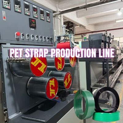 Machine automatique de fabrication de bandes en polypropylène de 5 à 19 mm avec contrôle PLC et capacité de 220-250 kg/h