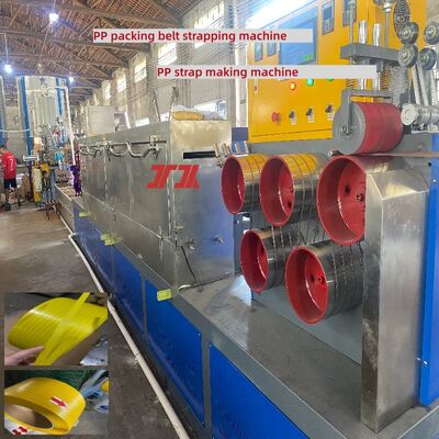 Machine de fabrication de sangles PP, équipement de cerclage PP de 5 mm avec système de contrôle PLC