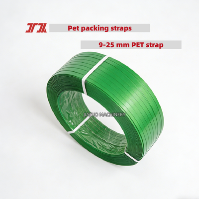 Cordon d'emballage en PET vert à grande vitesse de 19 mm pour outil de fixation pneumatique