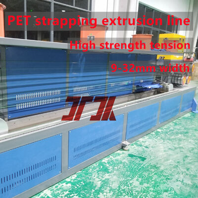 Ligne de production de bandes en PET à haute vitesse > 150 m/min avec machine de remontage automatique