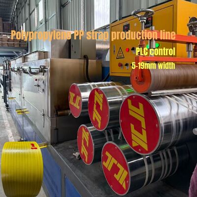 Ligne contrôle de PLC d'extrusion de courroie d'emballage de polypropylène de la capacité élevée 480kg/h