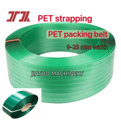 Ceinture de fixation en PET en relief vert de 16 mm pour fixation automatique et emballage sécurisé