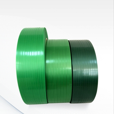 Résistants de cerclage de couleur verte de bande durable d'ANIMAL FAMILIER de relief lissent pour l'emballage