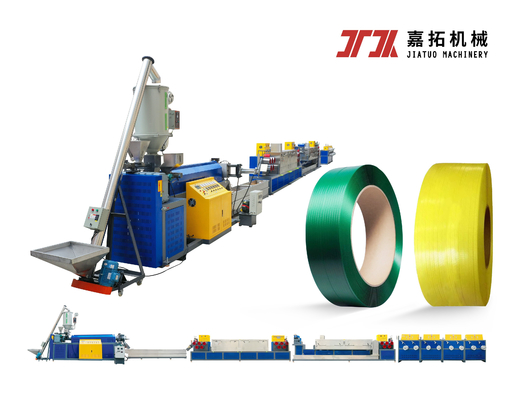 Ligne de production de sangles en PET de 9 à 32 mm Équipement de sangles en acier en plastique PET avec échangeur automatique d'écran
